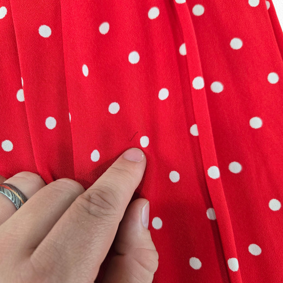 1980s Vintage David Brooks Red White Polka Dot Retro Career Skirt Suit Size 2 - Picture 15 of 16